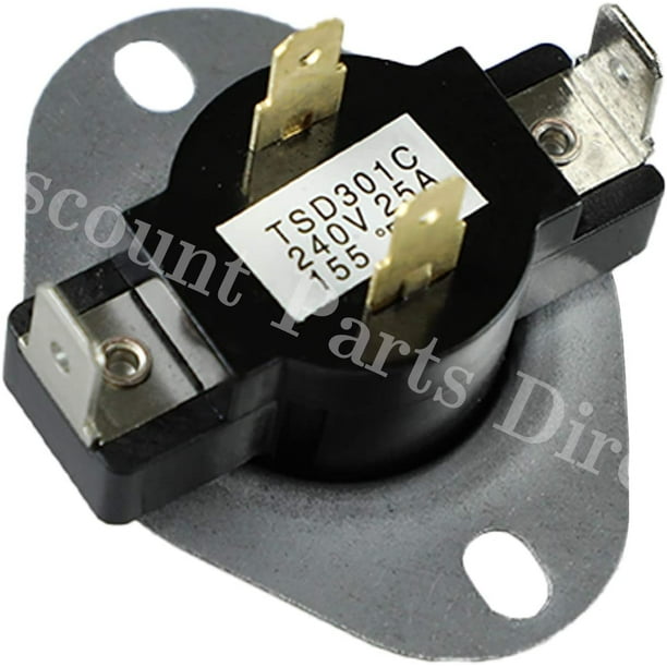 Sears 3 Pk Dryer Thermostat L155 for Whirlpool 3387134 Sears 3 Pk Dryer Thermostat L155 for Whirlpool 3387134